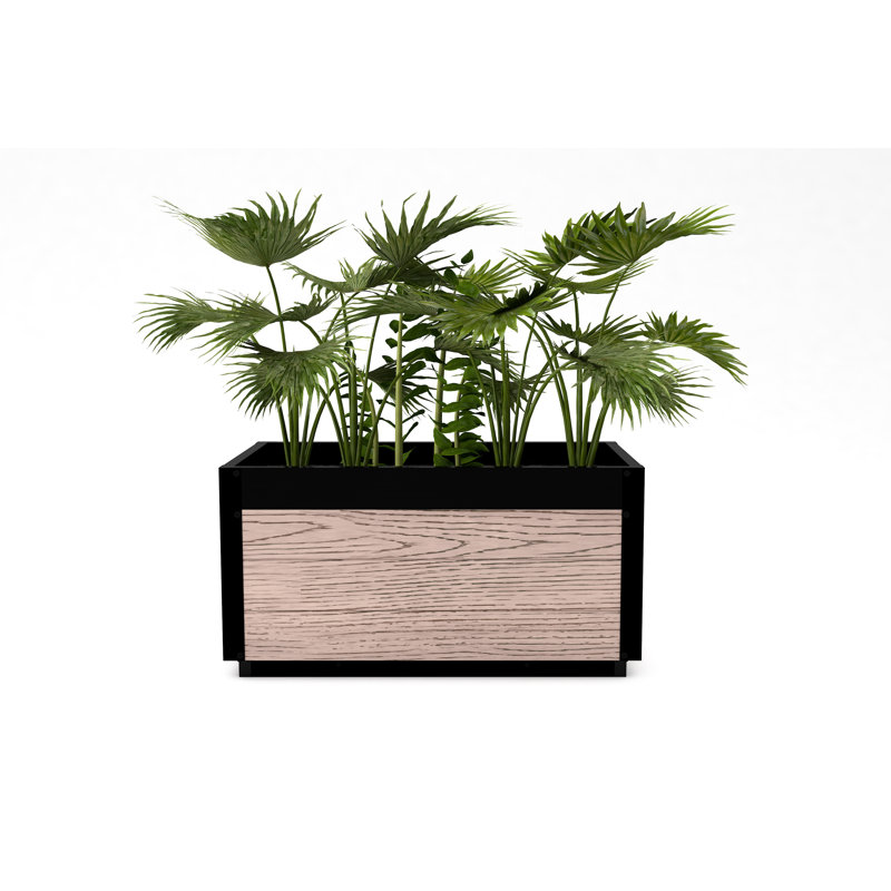 Delta Modern Vinyl Planter,, 15.5'' H x 30'' W x 17'' D, Brown