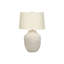 Lighting, h 26 po, lampe de table, céramique crème, abat-jour ivoire / crème, transitionnel