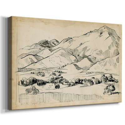 Mountain Sketch I -Gallery Wrapped Cavas