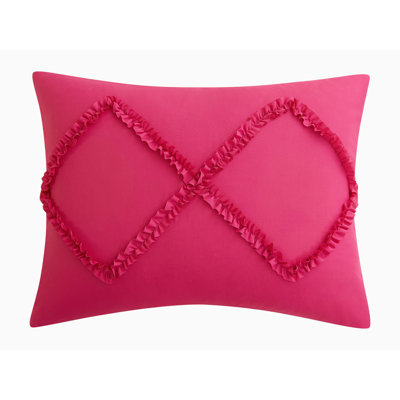 Diamond Ruffle Reversible Microfiber Comforter Set