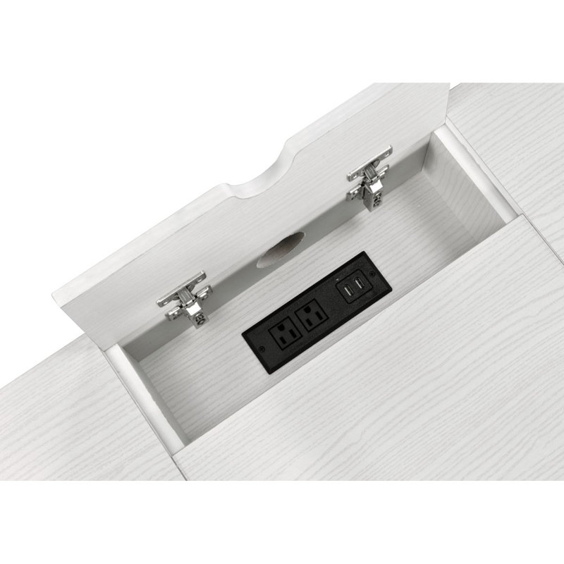 Bureau d'écriture Verster avec USB, Blanc