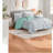 Aqua Polyester Bedding Sets, Modern Chevron Style, Ideal For Home