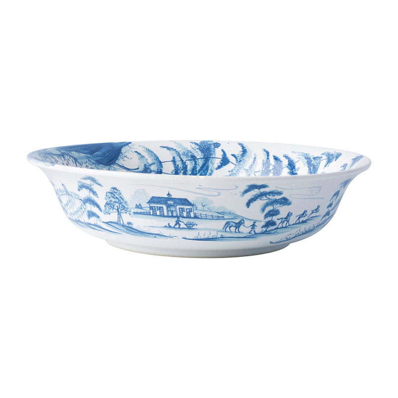 Country Estate Serving Bowl, Delft Blue, 10"