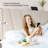 Queen Size Velvet Upholstered Storage Platform Bed Frame with Adjustable Height Headboard, LED Lighting, Charging Station and 11.8" Underbed Storage, No Box Spring Needed-2113428762-2113428759
