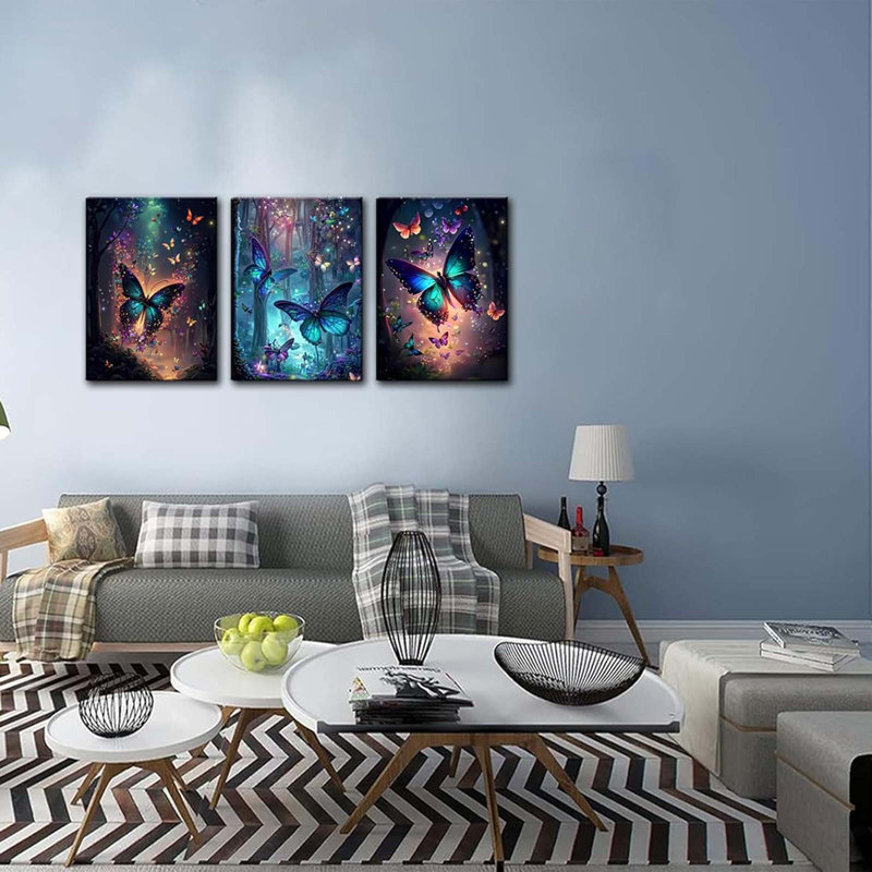 3 Piece Wrapped Canvas Print, 60 cm H x 40 cm W