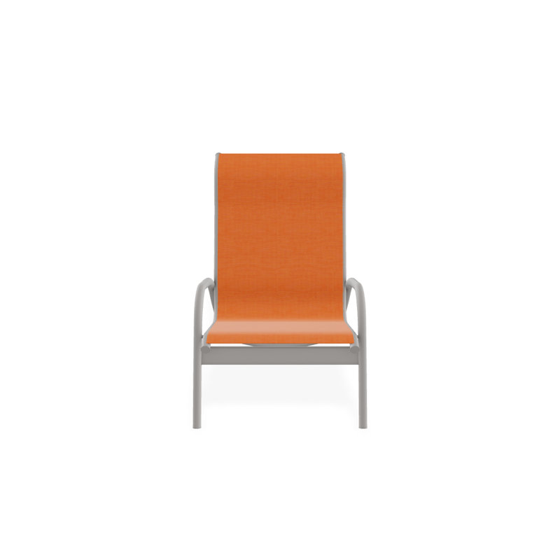 Gardenella Patio Chair, Tangerine, Warm Gray