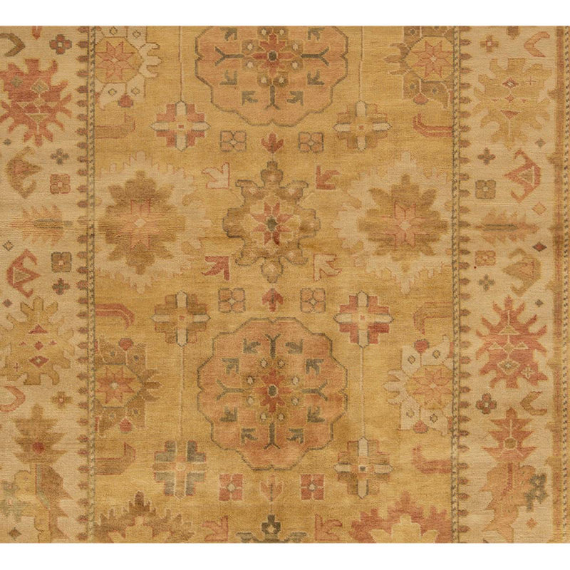 Wool Oriental Area Rug in Gold