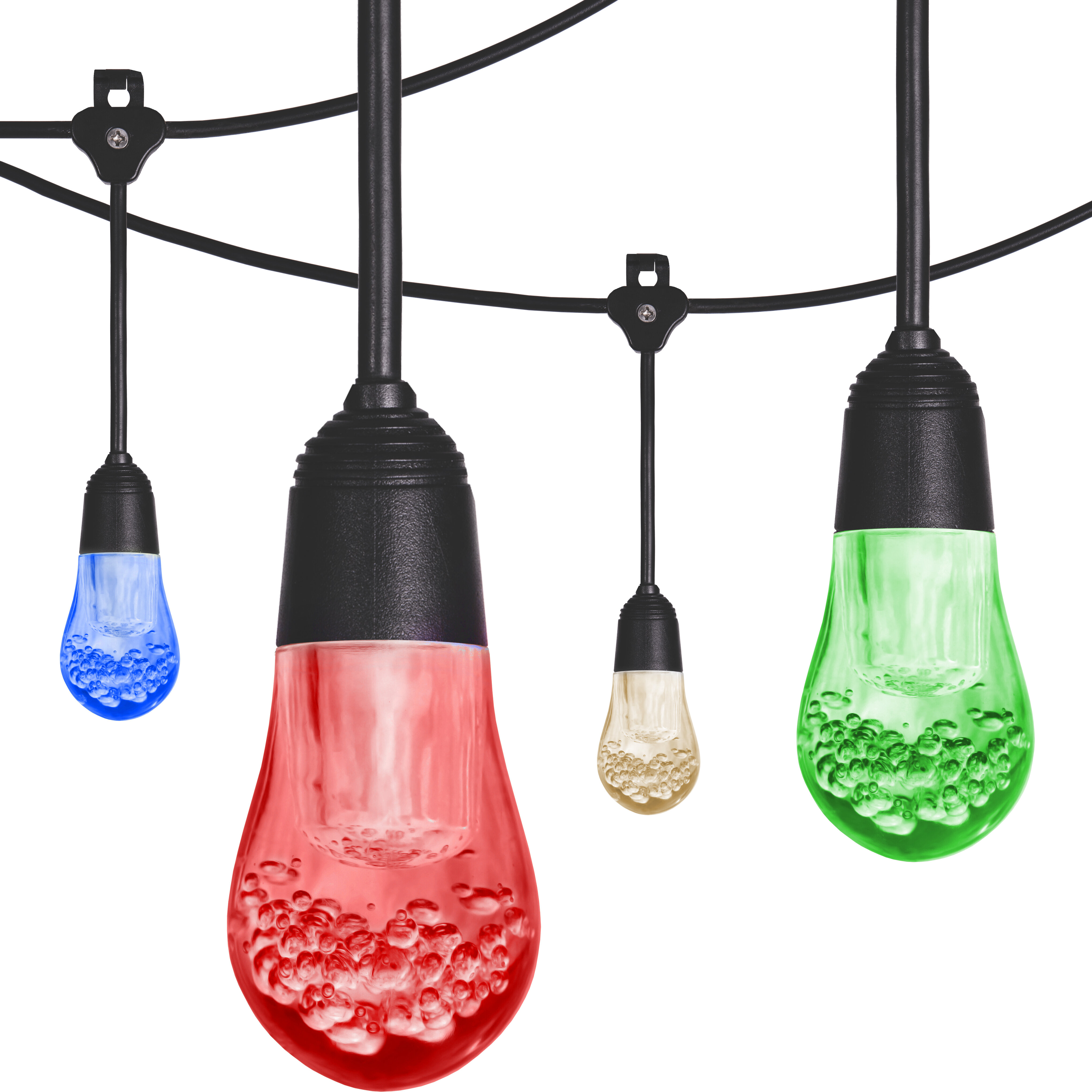 Enbrighten Weather Resistant Dimmable LED Lantern with USB Charging, Red