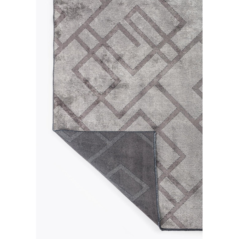 Rapture Geometric Shapes Area Rug in Gray, Rectangle 7'10" x 9'10"