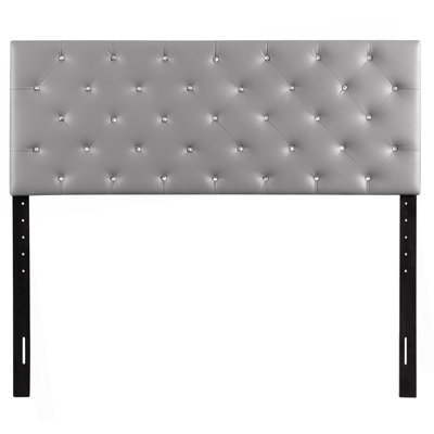 Tête de lit double, gris clair