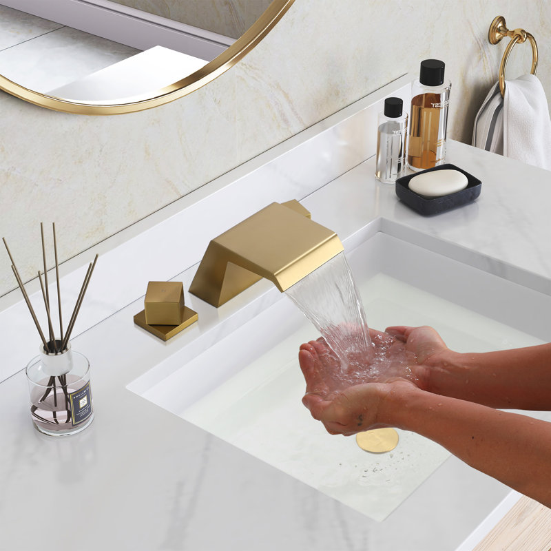 2-handle Bathroom Faucet, Brushed Gold