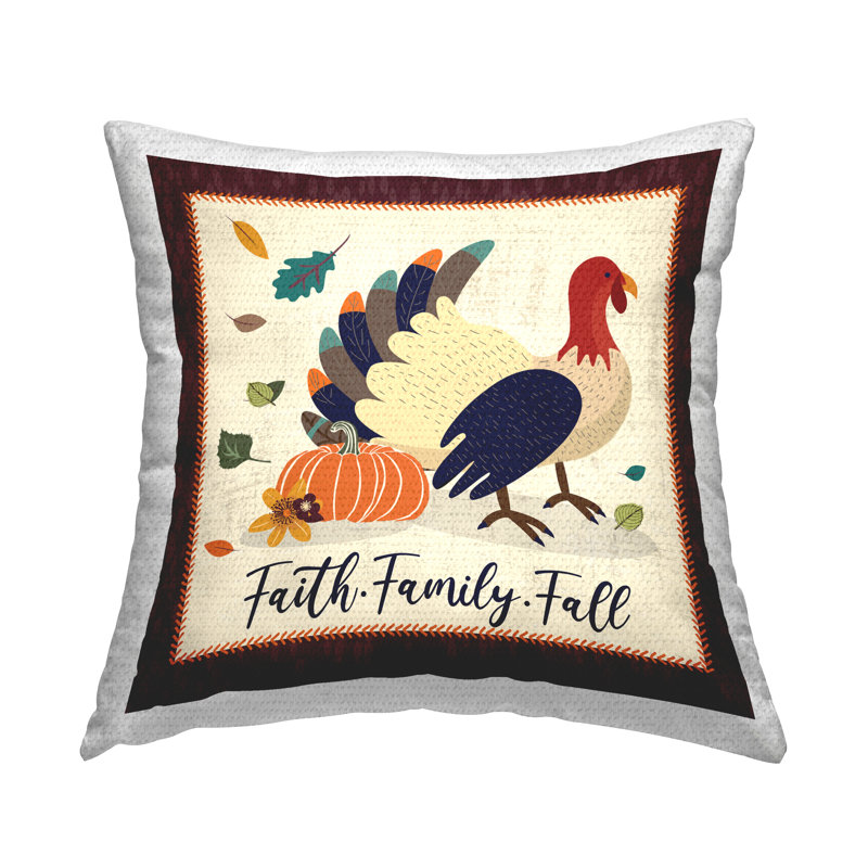 Coussin extérieur Faith Family Fall Autumn
