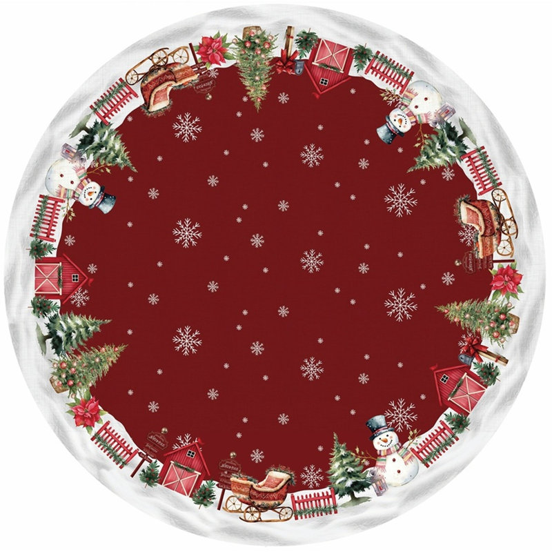 (Nappe en polyester imperméable 60 pi) X'MAS, Rond 60 po, Ne s’applique pas