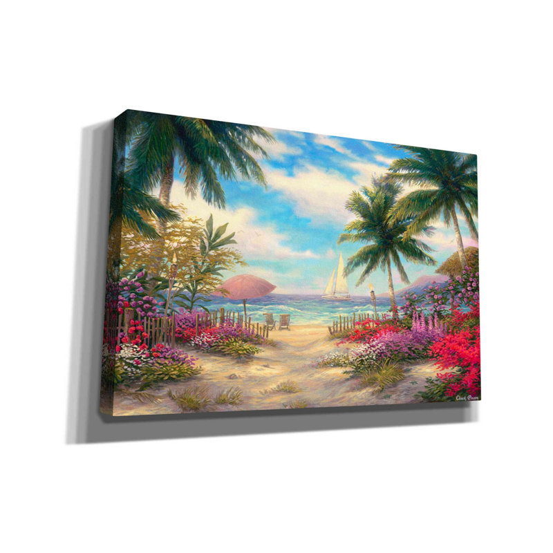 «Sea Breeze Path» par Chuck Pinson, art mural sur toile, L 18 po x H 12 po