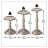 3 Piece Silver  Pillar Candle Holder Set