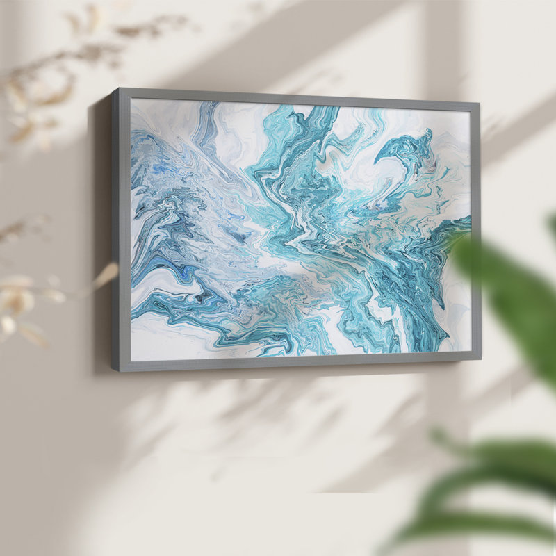 Tide Pool - Impression encadrée - Restickable, H 8 po x l 10 po, Gris