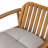 Set of 2 Acacia Wood Outdoor Club Chairs with Beige Cushions