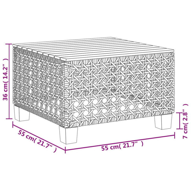 55Cm L Outdoor Coffee Table