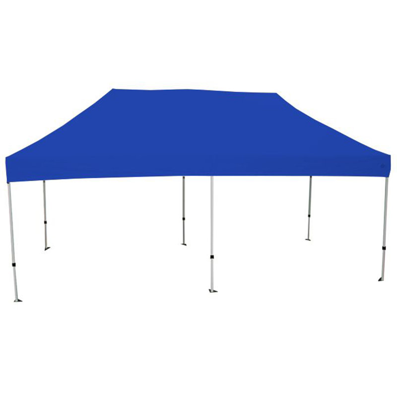 King Canopy 10ft x 20ft Blue Polyester Pop-Up Tent with White Aluminum Frame