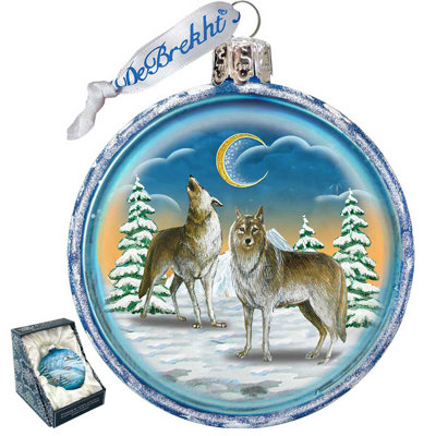 Holiday 3'' Handmade Glass Ball Ornament