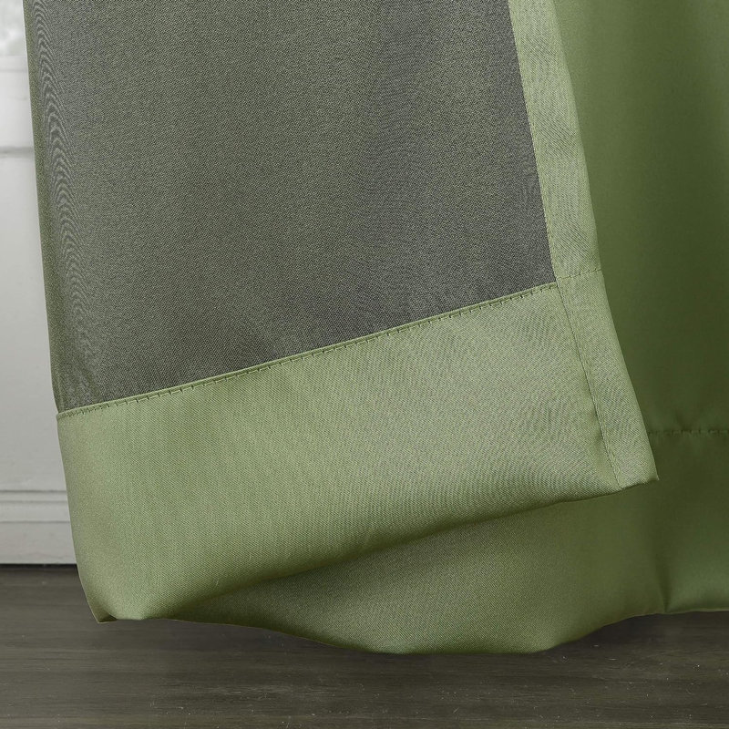 Panneau de rideau obscurcissant en polyester Millen, Vert sauge, l 54" x L 84"