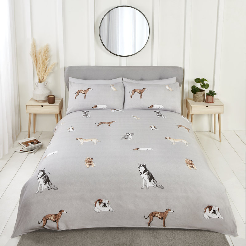 Adekunle Polyester No Pattern Duvet Cover with Pillowcases, Double - 2 Standard Pillowcases