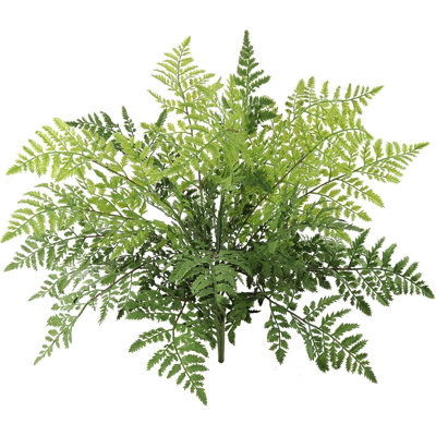 2pc 28" Leather Fern Bush With 7 Fronds Faux