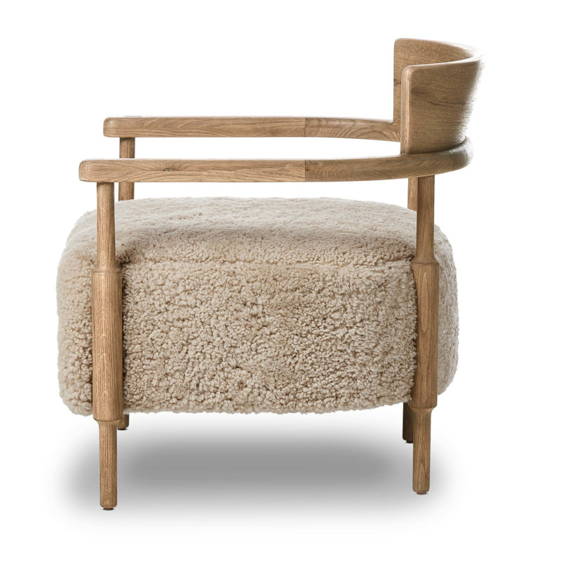 Bennett Chair, Beige Shearling
