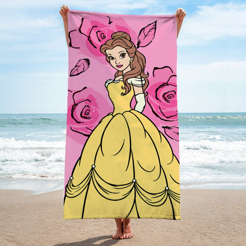 Disney Princess 'Belle Roses' Beach Towel Standard 100% Cotton