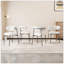 Ensemble de table et de salle à manger en bois aggloméré rectangulaire de 62,9 pouces, ensemble de 4 pièces, table de salle à manger élégante, table de salle à manger de cuisine, robuste et durable, facile à assembler, convenant à une salle à manger avec 4 à 6 personnes-1123881745
