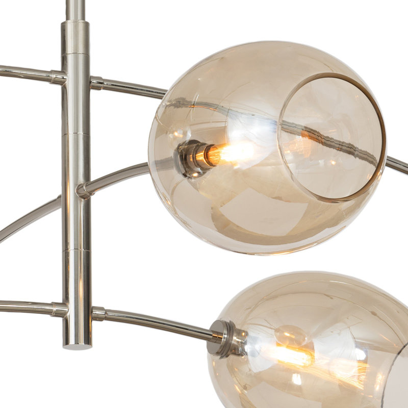 Artemis Chandelier, Polished Nickel, Champagne