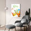 «Colorful Safari Animals B» par Jean Plout, art mural en verre acrylique-1693537279