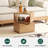 18"H Solid Oak Fully-assembled Rotatable Side Table-635642268