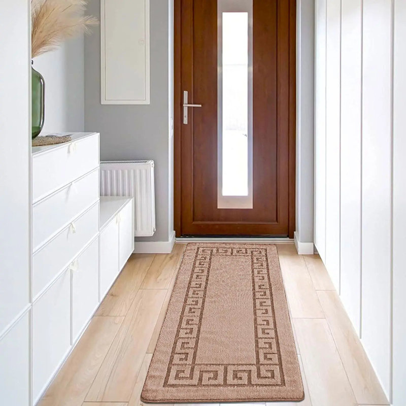 Geometric Area Rug, Rectangle 40 x 60 cm, Biege