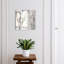 Key box for wall, Opens to the left, 30x30x5, Black, A marble pattern full of elegance and contrast, 