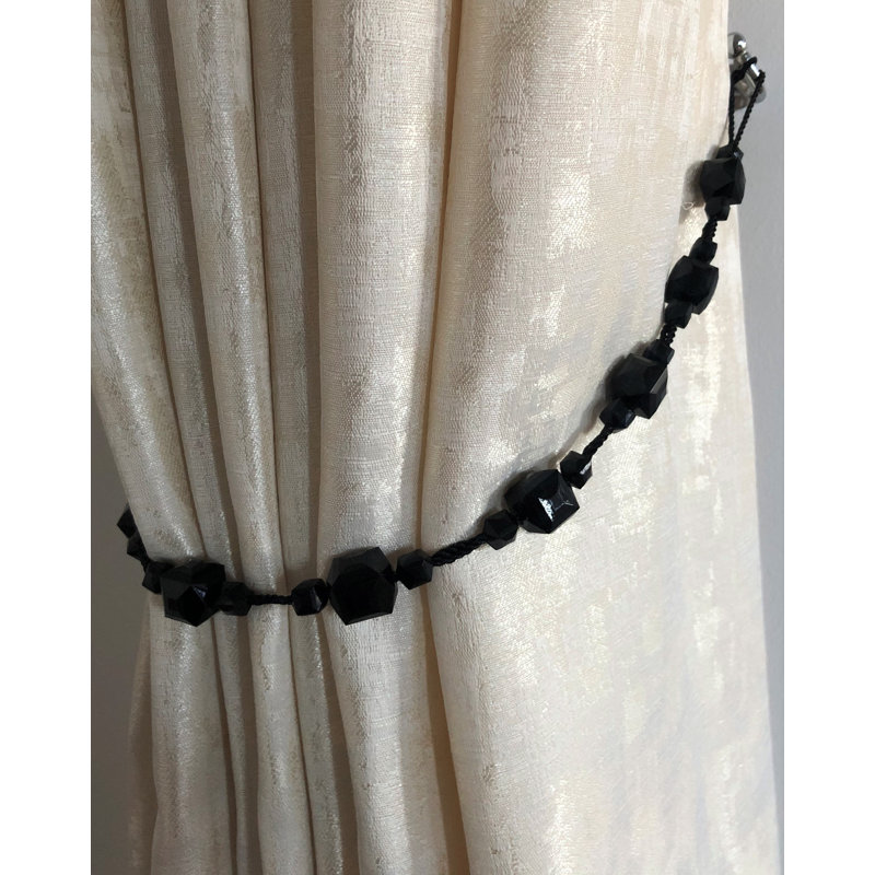 Damon 1.5cm Curtain Holdback/Tieback, Black