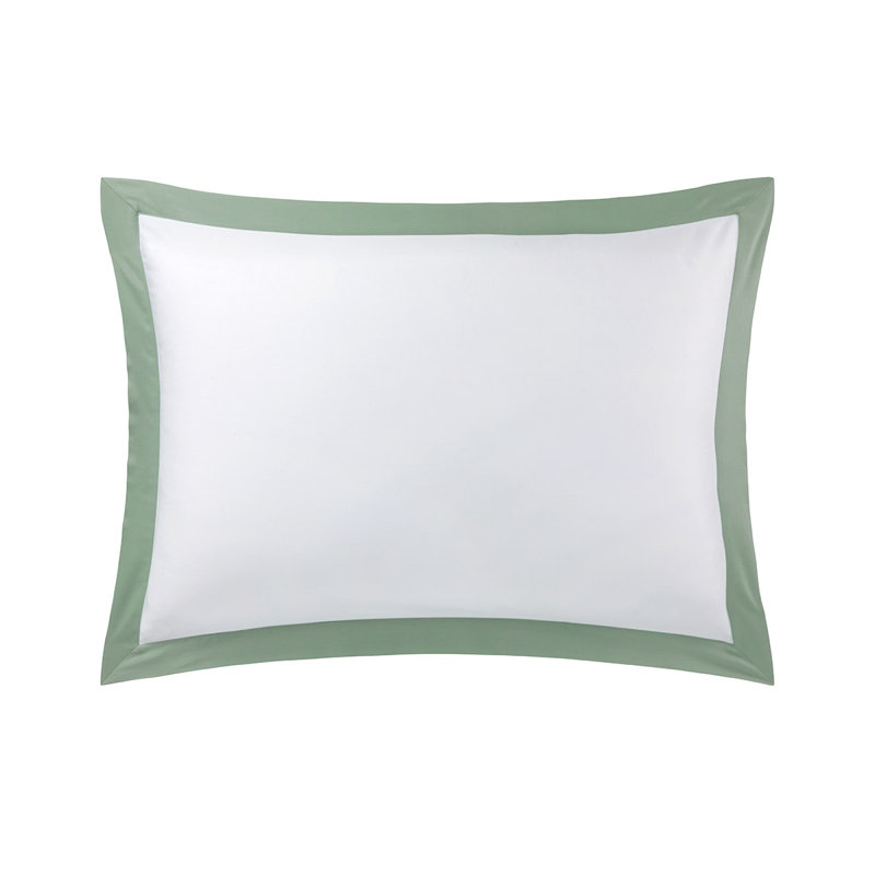 Linea Cotton Pillow Sham, Queen, Green