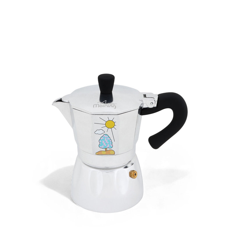 Any Morning Cuban & Italian Style Stovetop Moka Pot, 6-cup Stainless Steel Espresso Coffee Maker, Pba-free Greca – Perfect For Home, Camping & Travel, 8 Oz, Silver