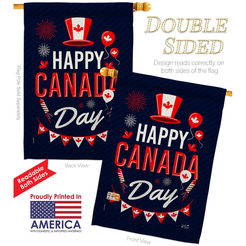 Drapeau de maison à 2 côtés en polyester / mélange de polyester 40 po x 28 po