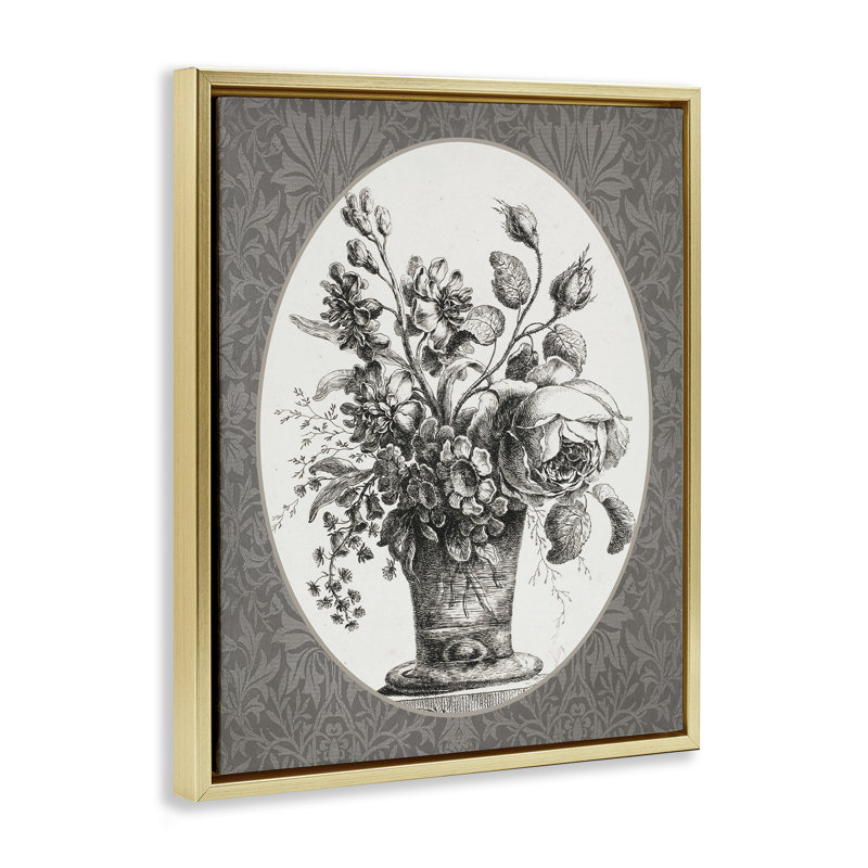 Art mural sur toile Floater Antique, Cadre flottant gris lustré, H 31 po x l 25 po