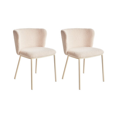 Charlett 15.7 cm H Upholstered Velvet and Boucle Dining Chair