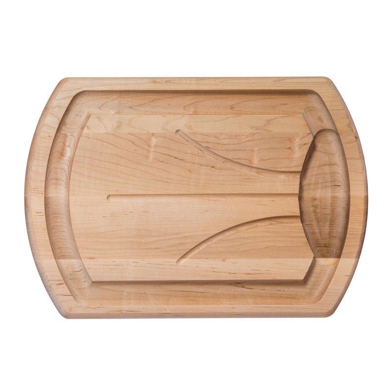 J.K. Adams Traditional Maple Wood Carving Board with spikes, No Spikes