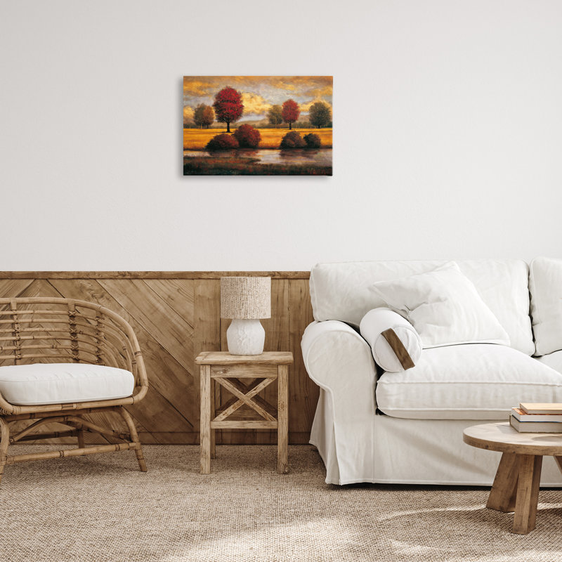 Art mural sur toile Serene Stream & Trees, design par Gregory Williams, H 16 po x l 24 po