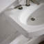 Pinoir® Vitreous China U-Shaped Semi-Pedestal Bathroom Sink with Overflow-10940235-65046039