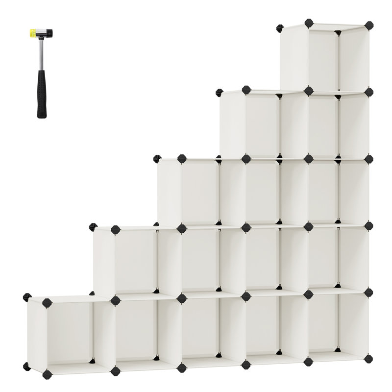 16 Pair Stackable Shoe Storage Cabinet