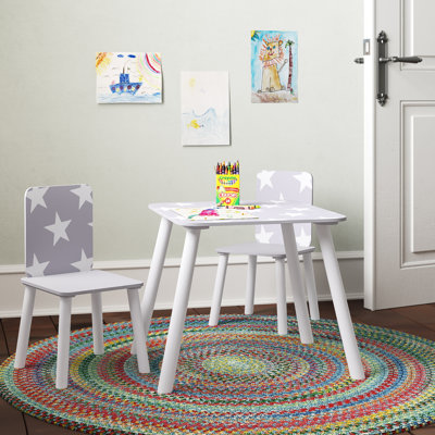 Crow Kids Square Play Or Activity Table and Chair Set