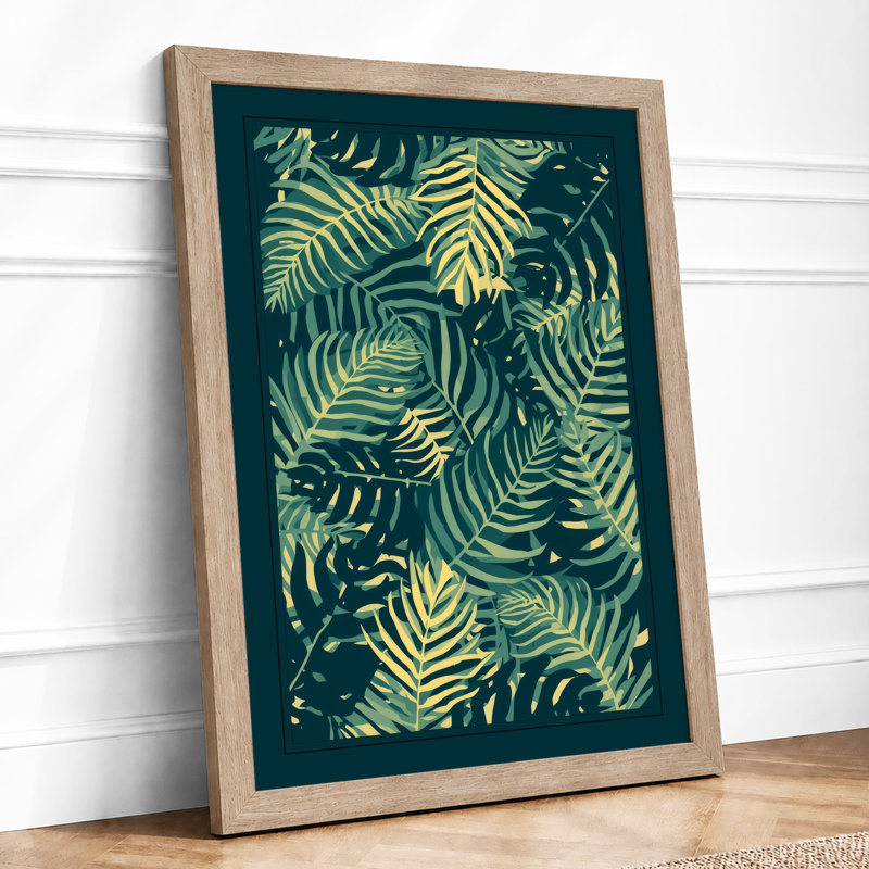 Fern Fronds Repeating Botanical - Print, Oak, A4 - 29.7 x 21.0 cm