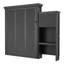 Grand lit escamotable avec tablettes de rangement, armoire murale pliante, conception à persiennes, bois de pin massif, noir