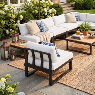 6-Pieces Aluminum Patio Sectional Set