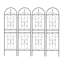 Ensemble de 2 treillis de jardin en métal 71 po x 19,7 po antirouille pour plantes grimpantes-1571660231